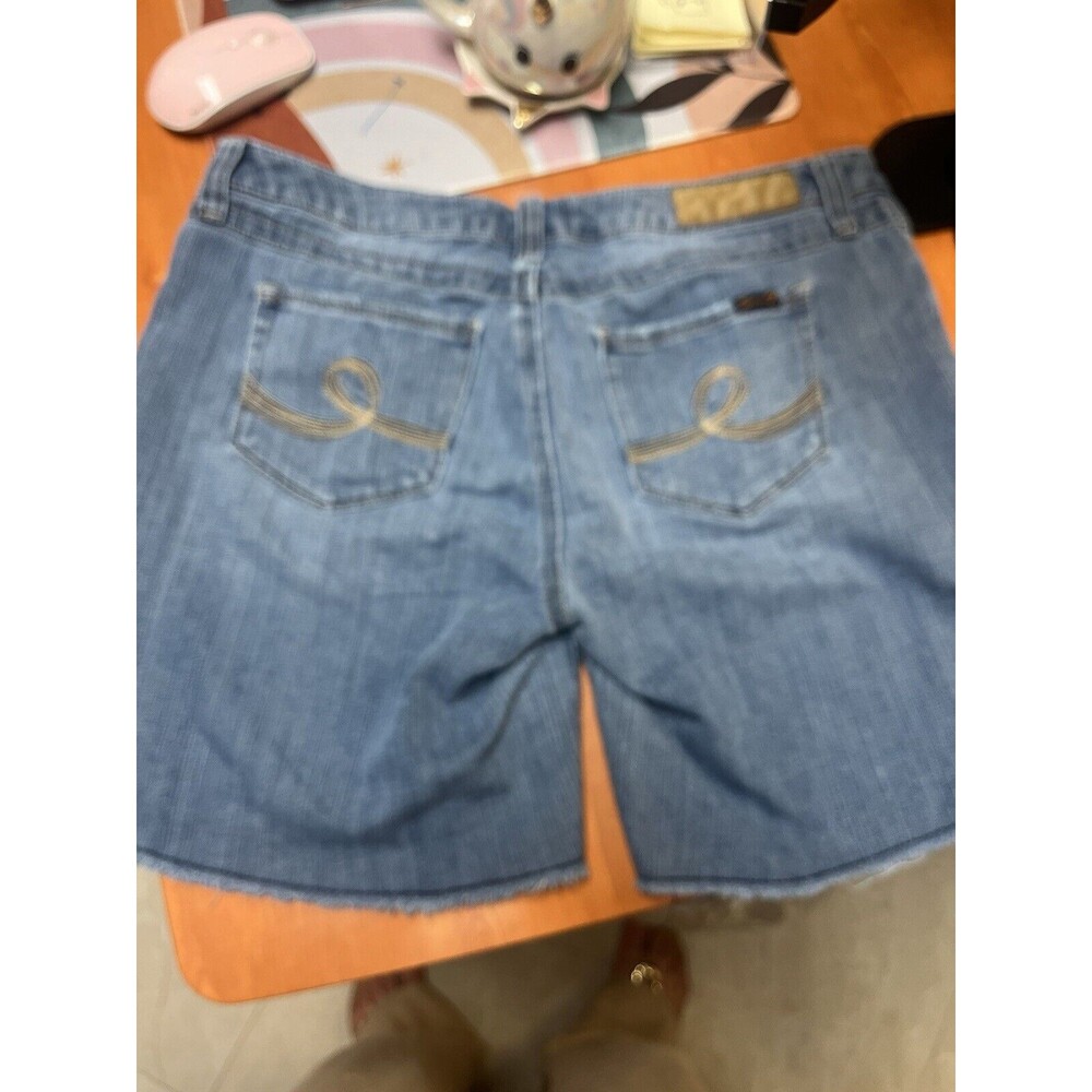 7 Seven For All Mankind Women's Denim Jean Shorts Size 6 Bermuda Cutoff - Picture 2 of 6